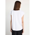 Funky Buddha Γυναικείο Κοντομάνικο T-Shirt Λευκό