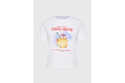 Funky Buddha Print T-Shirt Γυναικείο (FBL013-155-04-WHITE)