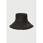 Funky Buddha Straw Fedora Καπέλο Bucket (FBL013-155-10-BLACK)
