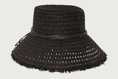 Funky Buddha Straw Fedora Καπέλο Ψάθινο (FBL013-155-10-BLACK)