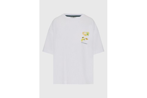 Funky Buddha Print On The Back T-Shirt Γυναικείο (FBL013-156-04-WHITE)