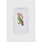 Funky Buddha Γυναικεία Μπλούζα Χωρίς Μανίκι (FBL013-157-04-WHITE)