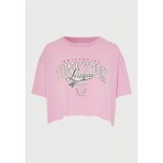 Funky Buddha Γυναικείο Κοντομάνικο T-Shirt Ροζ
