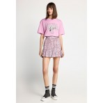 Funky Buddha Γυναικείο Κοντομάνικο T-Shirt Ροζ