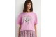 Funky Buddha Γυναικείο Κοντομάνικο T-Shirt Ροζ