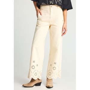 Funky Buddha Wide Leg Παντελόνι Τζιν Γυναικείο (FBL013-160-02-OFF-WHITE)