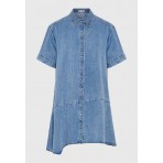 Funky Buddha Γυναικείο Τζιν Φόρεμα Γαλάζιο