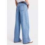 Funky Buddha Flare Fit Γυναικείο Παντελόνι Τζιν Γαλάζιο