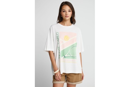 Funky Buddha Print T-Shirt Γυναικείο (FBL013-162-04-OFF-WHITE)