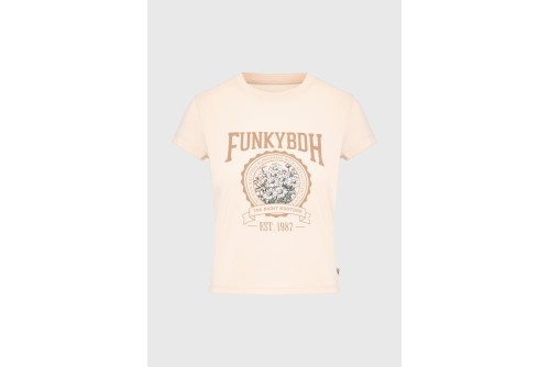 Funky Buddha Print T-Shirt Γυναικείο (FBL013-163-04-WHITE-SWAN)