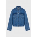 Funky Buddha Γυναικείο Μπουφάν Τζιν Μπλε