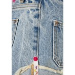 Funky Buddha Γυναικείο Τζιν Σορτς Μπλε