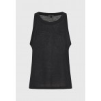 Funky Buddha Γυναικεία Αμάνικη Μπλούζα Μαύρη