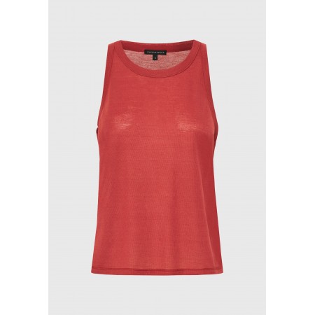 Funky Buddha Γυναικεία Αμάνικη Μπλούζα Κεραμιδί