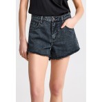 Funky Buddha Γυναικείο Τζιν Σορτς Μαύρο