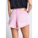 Funky Buddha Γυναικείο Τζιν Σορτς Ροζ
