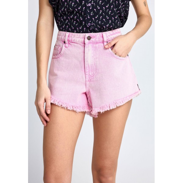 Funky Buddha Low-Rise Σορτς Τζιν Γυναικείο (FBL013-167-03-CANDY-PINK)