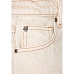 Funky Buddha Γυναικείο Τζιν Σορτς Εκρού