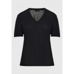 Funky Buddha Γυναικείο Κοντομάνικο T-Shirt Μαύρο