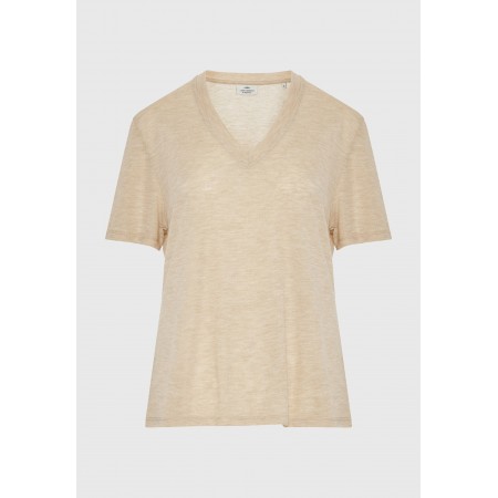 Funky Buddha Γυναικείο Κοντομάνικο T-Shirt Μπεζ