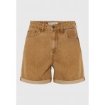 Funky Buddha Turn-Up Hem Σορτς Τζιν Γυναικείο (FBL013-168-03-BROWN-SUGAR)