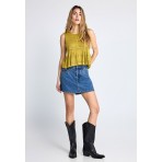 Funky Buddha Σορτς Τζιν Skort Γυναικείο (FBL013-171-03-MD-BLUE)