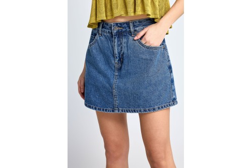 Funky Buddha Σορτς Τζιν Skort Γυναικείο (FBL013-171-03-MD-BLUE)