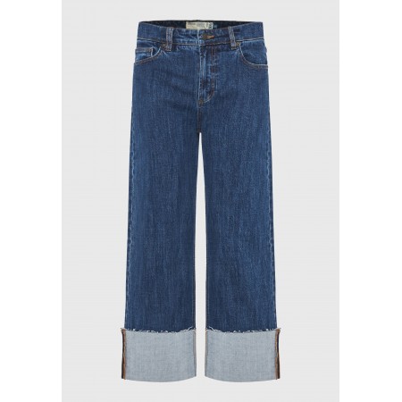 Funky Buddha Γυναικείο Παντελόνι Τζιν Μπλε Σκούρο