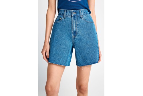 Funky Buddha Mid-Rise Σορτς Τζιν Γυναικείο (FBL013-173-03-MD-BLUE)