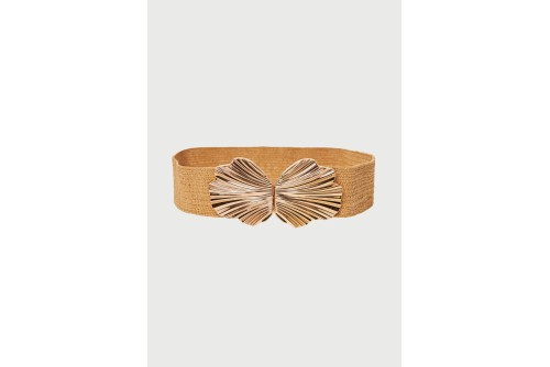 Funky Buddha Ζώνη Casual (FBL013-177-10-BEIGE)