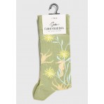 Funky Buddha Γυναικείες Ψηλές Κάλτσες Πράσινες 1 Ζευγάρι