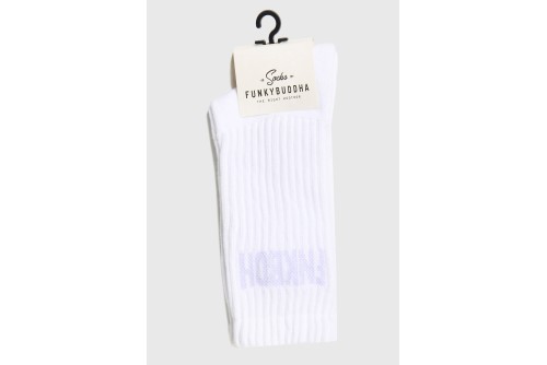Funky Buddha Κάλτσες Ψηλές 1 Ζευγάρι (FBL013-424-10-OFF-WHITE)
