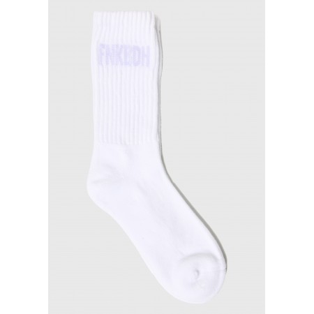 Funky Buddha Γυναικείες Ψηλές Κάλτσες Λευκές 1 Ζευγάρι