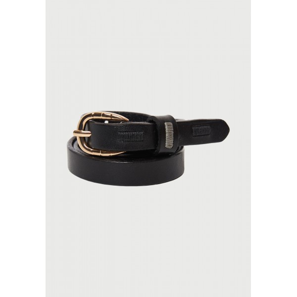 Funky Buddha Leather Ζώνη Casual (FBL013-446-10-BLACK)