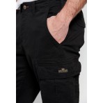 Funky Buddha Ανδρικό Παντελόνι Cargo (FBM007-002-02-BLACK)