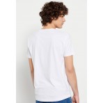 Funky Buddha Ανδρική Μπλούζα Με Κοντό Μανίκι Basic (FBM007-018-04-WHITE)