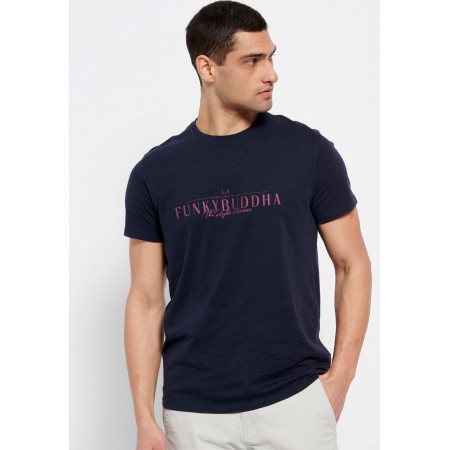 Funky Buddha Ανδρική Μπλούζα Κοντό Μανίκι Με Τύπωμα 
