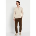 Funky Buddha Ανδρικό Παντελόνι Casual (FBM008-015-02-OLIVE-BROWN)