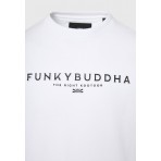 Funky Buddha Ανδρικό Φούτερ Με Λαιμόκοψη (FBM008-092-06-WHITE)