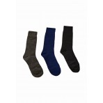 Funky Buddha Ανδρικές Ψηλές Κάλτσες 3 Τεμάχια Μαύρες, Γκρι, Μπλε