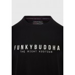 Funky Buddha Ανδρική Κοντομάνικη Μπλούζα Μαύρη