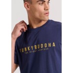 Funky Buddha Ανδρική Κοντομάνικη Μπλούζα Μπλε Σκούρο