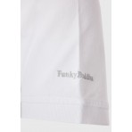 Funky Buddha Ανδρικό Κοντομάνικο Polo T-Shirt Λευκό
