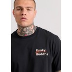 Funky Buddha Ανδρικό Κοντομάνικο T-Shirt Μαύρο