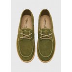 Funky Buddha Ανδρικά Suede Boat Sneakers Χακί