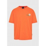 Funky Buddha Ανδρικό Κοντομάνικο T-Shirt Πορτοκαλί