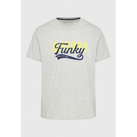 Funky Buddha Ανδρικό Κοντομάνικο T-Shirt Γκρι