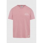 Funky Buddha Ανδρικό Κοντομάνικο T-Shirt Ροζ