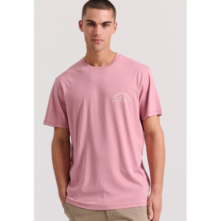 Funky Buddha Ανδρικό Κοντομάνικο T-Shirt Ροζ