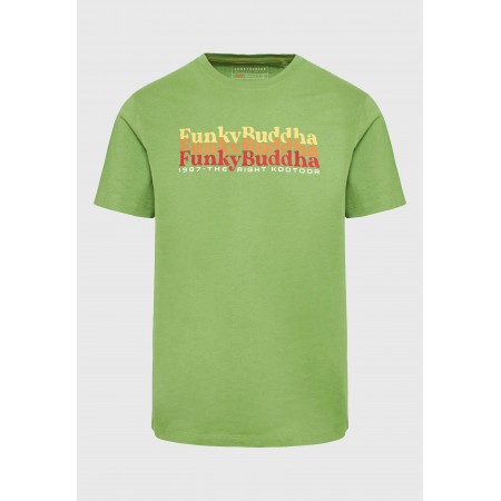 Funky Buddha Ανδρικό Κοντομάνικο T-Shirt Πράσινο
